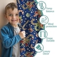 thumbnail image 3 of Blackout Kids Curtains,Blue Christmas Candy Cane Pattern Childrens Insulated Curtains Set Of 2,Bedroom Essentials,Toddler Room Decor 42"x63", 3 of 5