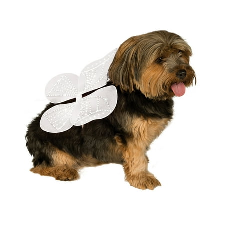 White Angel Butterfly Fairy Pet Dog Cat Costume Wings-S-M