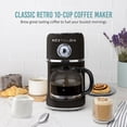 thumbnail image 3 of Nostalgia Retro Coffee Maker, 10-Cup One Button Brewing Classic Coffee Machine with Reusable Filter, Black, 3 of 8