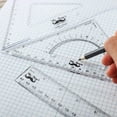 thumbnail image 6 of Mr. Pen Triangle Ruler and Square Set, 3 Pack Geometry Rulers, Clear Plastic, 6 of 7
