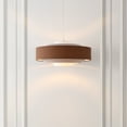 thumbnail image 2 of SAFAVIEH Collelo LED Brown Fabric Pendant Light with Brown Linen Shade, 2 of 8