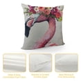 thumbnail image 4 of Awypu Throw Pillow Covers Animal with Flower Wreath  Square Home Decorative Throw Pillow Case Cushion Covers, 4 of 5