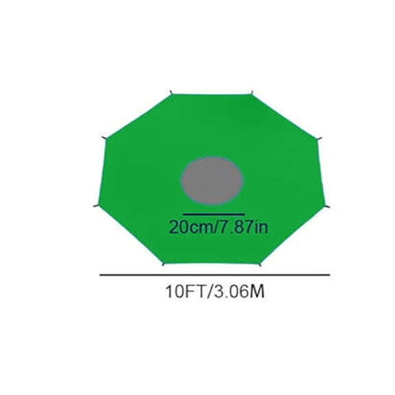 BRELIL Durable Trampoline Sun Shade Cover, Waterproof Anti-UV Jumping Mat Protection, Heavy-Duty Oxford Cloth Canopy for 6ft 10ft 12ft 14ft Round Trampolines, Outdoor Backyard Playground Weatherproof