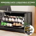 thumbnail image 6 of Uforic 55" Farmhouse Wooden Shoe Storage Bench, Black Oak, 6 of 9