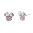 thumbnail image 4 of Disney Womens Minnie Mouse Sterling Silver Pave Crystal Birthstone Stud Earrings - June, 4 of 6