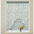 thumbnail image 2 of DefiDgd 59x59inch White Lace Swag Curtains,Sheer Butterfly Flower Pattern Window Valances Hollow Knitted Home Decorative Curtains for Living Room Bathroom Small Windows, 2 of 6