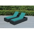 thumbnail image 2 of Ohana 9 Piece Outdoor Wicker Patio Furniture Sectional Conversation Set with Chaise Lounges - Black Wicker, 2 of 2