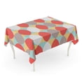 thumbnail image 1 of LADDKE Green Color Warm Pattern Vintage Geometry Orange Combination Simple Oval Retro Tablecloth Table Desk Cover Home Party Decor 52x70 inch, 1 of 1