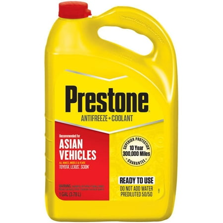 Prestone Asian Vehicles (Red) Antifreeze+Coolant -1 Gal - Ready to Use, 50/50