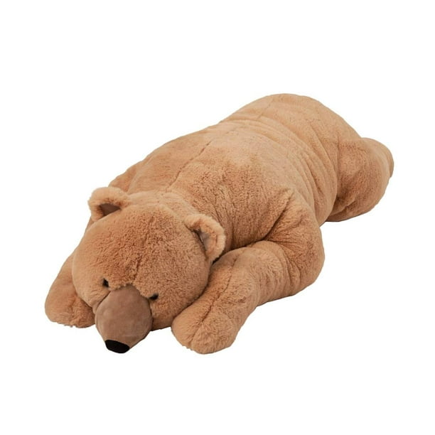 SuperSoft Big Bear Hug Body Pillow w/ Realistic Accents, Brown Bear