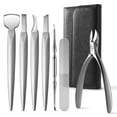 thumbnail image 7 of Pedicure Knife Ingrown Toenail Kit, 4 PCS Professional Pedicure Tool Kit, Top Notch Foot Blade (Leather case included), 7 of 7