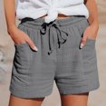 thumbnail image 2 of Linen Shorts Women 2026 Summer Outfits Linen Cotton Blend Pants Summer Beach Vacation Clothes High Waisted Wide Leg Beach Short with Pockets Casual Loose Outfits 2026 Boho Travel Pants M, 2 of 9