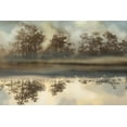 thumbnail image 2 of Bereczki, Barna  24x17 Black Ornate Wood Framed with Double Matting Museum Art Print Titled - Foggy Morning River, 2 of 4