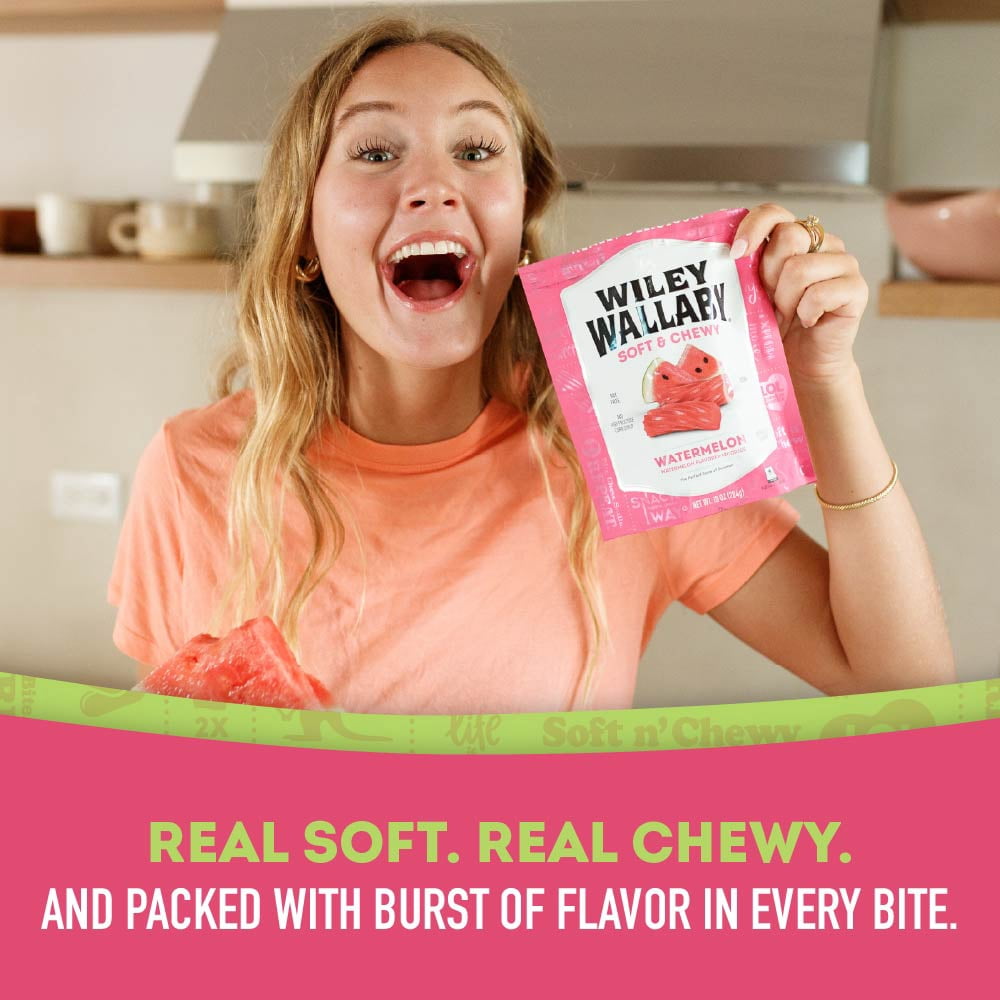 Wiley Wallaby Licorice 24 Ounce Classic Gourmet Soft & Chewy Australian Watermelon Licorice Candy Twists, 2 Pack