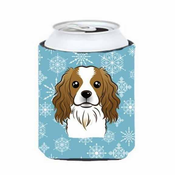 Snowflake Cavalier Spaniel Can & Bottle Hugger