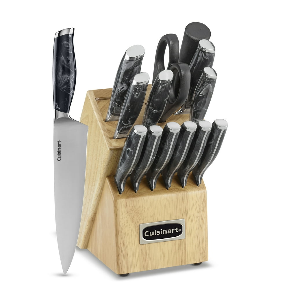 Cuisinart C77MB15PBK Classic 15 Piece Cutlery Knife Block Set, Black