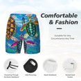 thumbnail image 5 of Sigee Little Sea Turtles Print Mens Swim Trunks with Compression Liner Quick Dry Swim Stretch Beach Shorts with Pockets,S-3XL, 5 of 7