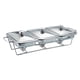 thumbnail image 5 of Calentador de comida para Buffet, recipiente para calentar alimentos, plato de comida transparente portátil multiuso, plato de frotamiento Rectangular 15 l 3 compartimentos, 5 of 10