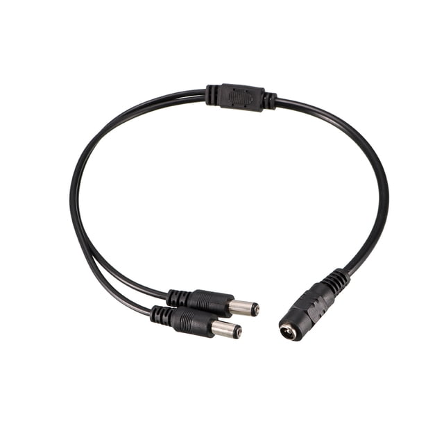 1 Hembra a 2 Macho 5,5mm x 2,1mm DC Alimentación Divisor Cable para CCTV Cámaras