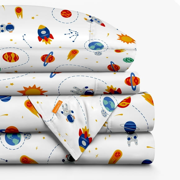 Juego de sábanas infantiles Dreamlab Microfibra Suave 3 piezas tamaño Individual espacio/planetas