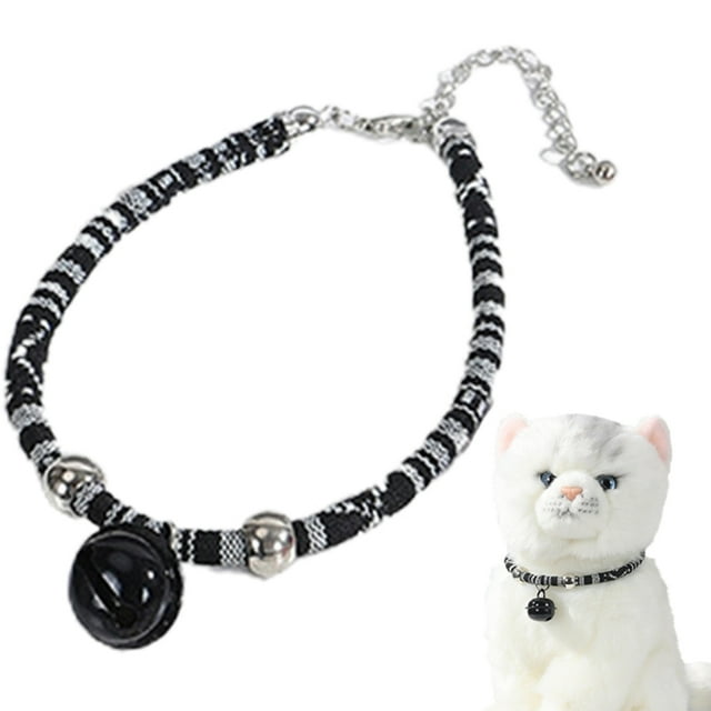 Collier pour Animaux de Compagnie Tressé Vintage: Adorable Collier de Sécurité pour Chat avec Cloche