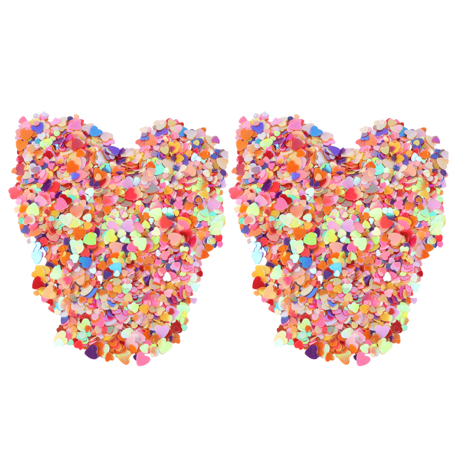 OUNONA 2 Packages Heart Shape Confetti Balloon Stuffers Colorful