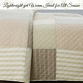thumbnail image 6 of Cozy Line Home Fashions Cozy Line Stripe Checker Patchwork Cotton Reversible 3 Piece Quilt Bedding Set Queen, 6 of 6
