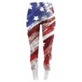 thumbnail image 5 of Gibobby Leggings Gluteos Mujer Día la Inparapenparancia para las mujeres 4 julio Leggings Pantalones de yoga Correr Pilates Gimnasio Pantalones yoga Medias Compresión Yoga Correr Fitness（Vino， XXXL), 5 of 5