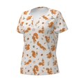 thumbnail image 2 of Naloa Cute Squirrel Fall Print T-Shirts Short Sleeve V Neck Tees for Women Fashion Tops Trendy Lightweight Soft Casual Summer Outfits Clothes, 2 of 5