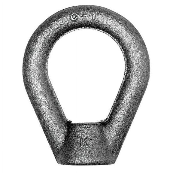 Oval Eye Nut, 3/4"-10 Thread Size, 3/4 in Thread Lg, Steel, Black Oxide