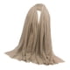 thumbnail image 5 of Bufanda larga suave para mujer Chal liso plisado Hijab Chal de cabeza judía en la cabeza Marrón claro jinwen Bufanda de algodón suave para mujer, 5 of 7