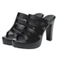 thumbnail image 1 of 1 par de moda Sandalias de tacón alto Sandalias Sandalias de verano Zapatos de verano (Negro), 1 of 5