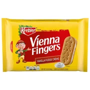 Keebler Vienna Fingers Cookies Original - Delicate, Crisp Vanilla Cookies with a Creamy Filling (12oz Pack)