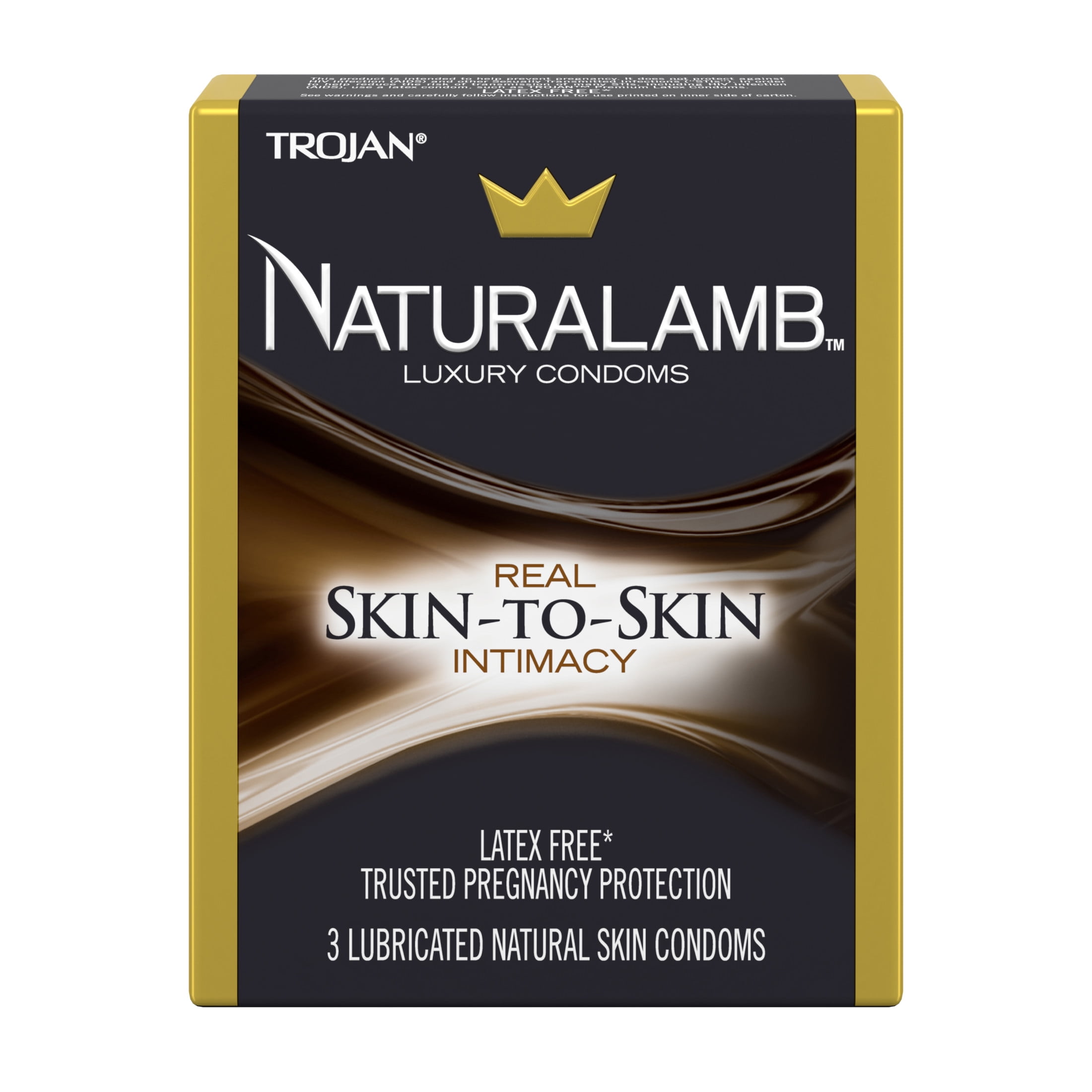 TROJAN NaturaLamb Latex Free Luxury Lubricated Condoms, 3 Count HSA/FSA  Eligible
