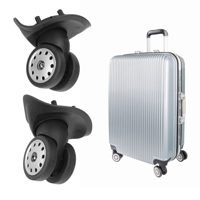 Roue Universelle de Valise, Roulette de Bagage Noire Absorbant les Chocs pour Sac de Valise