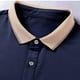 thumbnail image 4 of Camisa de manga corta para hombre, sudadera informal con solapa y manga corta, moda de verano Azul Real 3XL, 4 of 9