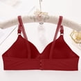 thumbnail image 4 of Stichou Bras for Women Deep V Wireless No Underwire Push Up Bra Seamless Full Coverage Comfortable Bralettes Everyday Bras Wine L, 4 of 4