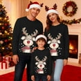thumbnail image 2 of Fiaer Christmas Family Sweatshirts Funny Cute Reindeer Snowflake Printed Xmas Pullover Long Sleeve Trendy Crew Neck Baggy Casual Xmas Tops Women M, 2 of 5