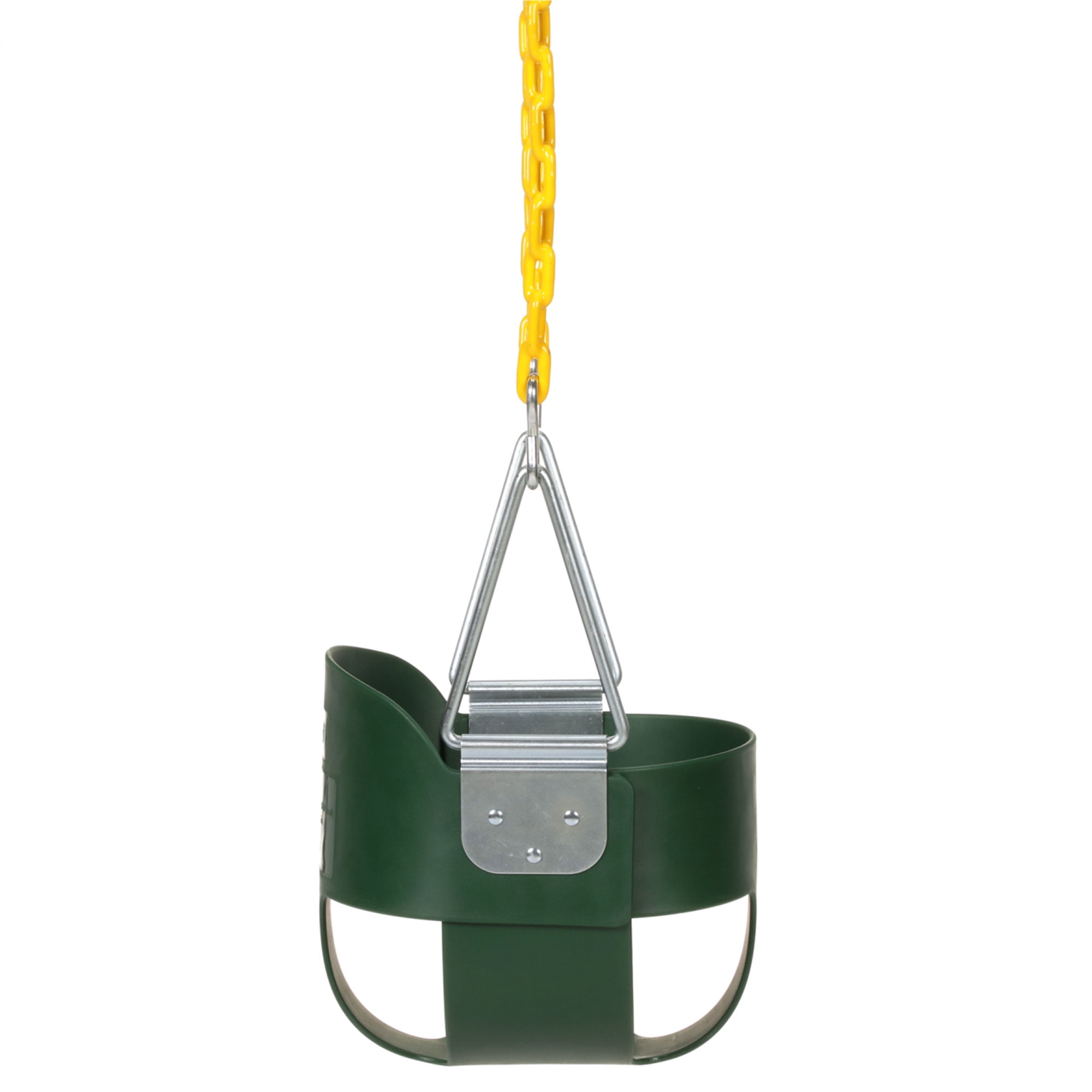 Heavy-Duty Green High Back Toddler Swing – Infant Bucket Swing Seat with Coated Chains – Baby Swing for Swing Sets, Outdoor Use – Green | Eastern Jungle Gym