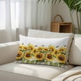 thumbnail image 3 of Sunflower Bee Body Pillow Cover, Pillowcase Protectors with Zipper, Breathable Decorative Throw Pillow Case Cover, Watercolor Yellow White Summer Spring Pillow Shams for Couch Sofa 24x36Inch, 3 of 8