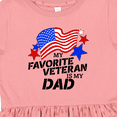 thumbnail image 4 of Inktastic My Favorite Veteran is My Dad Girls Toddler Dress, 4 of 5