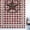 Red, variant on Farmhouse Window Privacy Film Stain Glass,Reusable Decorative Rainbow Window Film,Vintage Star Retro Rustic Checked Grid Lodge Static Cling Sun Blocking Stickers Decals Covers 23.6" x 59" (2pcs)