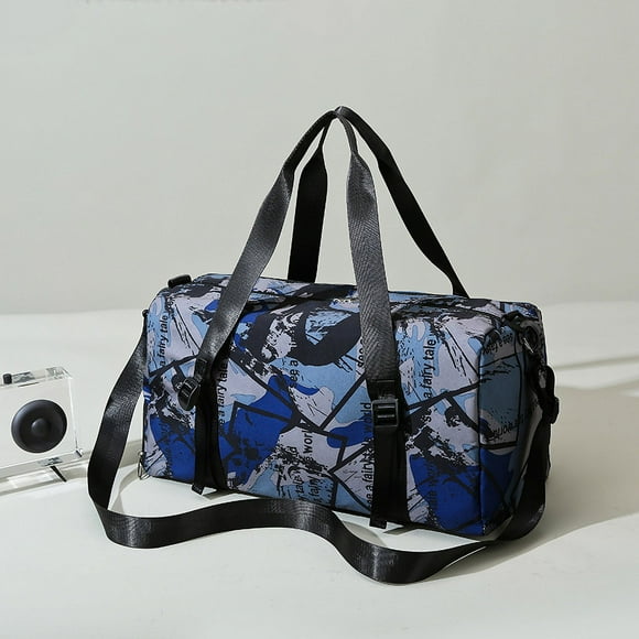 Sports gym bag with shoe compartment and wet bag, waterproof