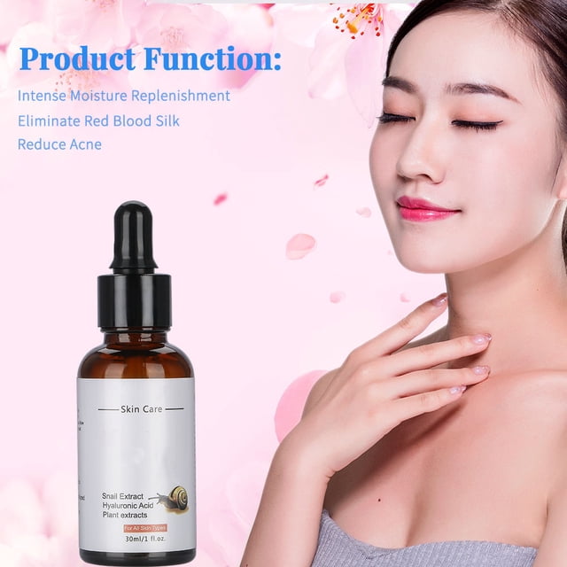 Moisturizing Skin Essence Anti Aging Essence Skin Essence Facial Essence Snail Secretion 30ml Hyaluro Serum Snail Secretion Moisturizing Nourishing Skin Essence Face Anti ANGGREK Skin Essence
