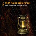 thumbnail image 3 of LINLIN Vintage Solar Lantern Outdoor, Portable Retro Solar Kerosene Lamp Lantern Horse Lamp Umbrella Candle Flame Effect Hanging Wall Light for Camping Garden Courtyard Deck Yard Path Decor, 3 of 9