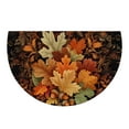 thumbnail image 2 of Hyknon 24x16in Half Round Doormat Fall Decor Non-Slip Ultra Soft Polyester Rug with Exquisite Autumn Scenery Pattern Semicircle Floor Mat for Indoor Outdoor Entrance Kitchen Bathroom, 2 of 6