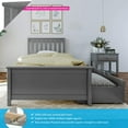 thumbnail image 2 of BEDSMART Solid Wood Twin Size Bed With Storage | Gray, 2 of 7