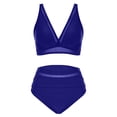 thumbnail image 4 of Women High Waisted Bathing Suit Racerback Bikini Swimsuits Ladies Swim Shorts Long Cute Rompers for Women Sporty Sunflower plus Size Bathing Suits for Women Two Piece Swimsuits for Women plus Size, 4 of 5