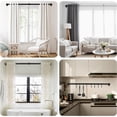 thumbnail image 2 of Cortineros para ventanas, barra de cortina ajustable, Barras de Cortina Negras, Juego de Barras de Cortina con Soportes, Barras de Cortina Envolventes, para casa/oficina/exterior (72-144''), 2 of 8