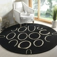 thumbnail image 2 of SAFAVIEH Soho Chason Geometric Wool Area Rug, Black/Ivory, 3'6" x 5'6", 2 of 8